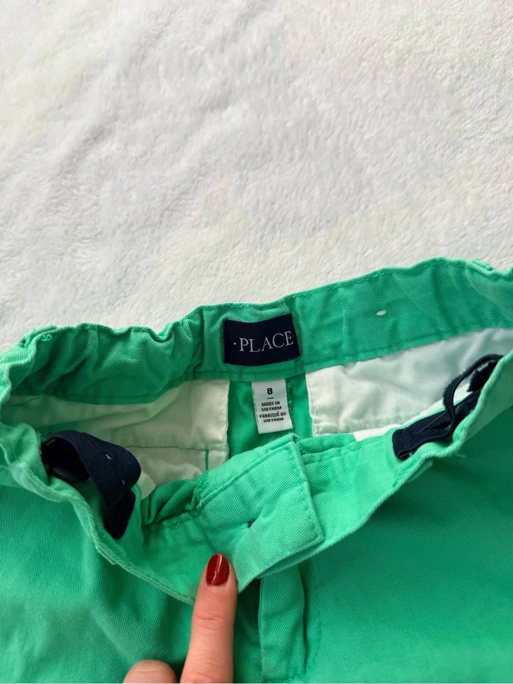 The Children's Place Green & Pink Palm-Accent Kids Shorts Set M, Sz 8
